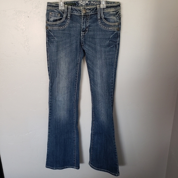 Wrangler Rock 47 Jeans Ultra Low Rise Denim 1x34" - Picture 3 of 6